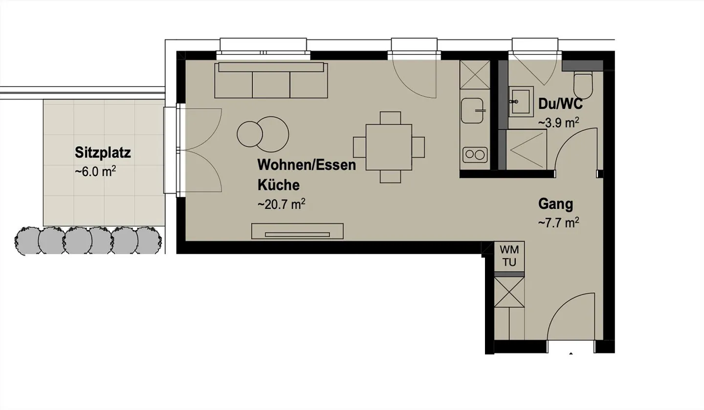 Projet de construction – Appartement/studio 1.5 pièces à louer - Photo 3 sur 7