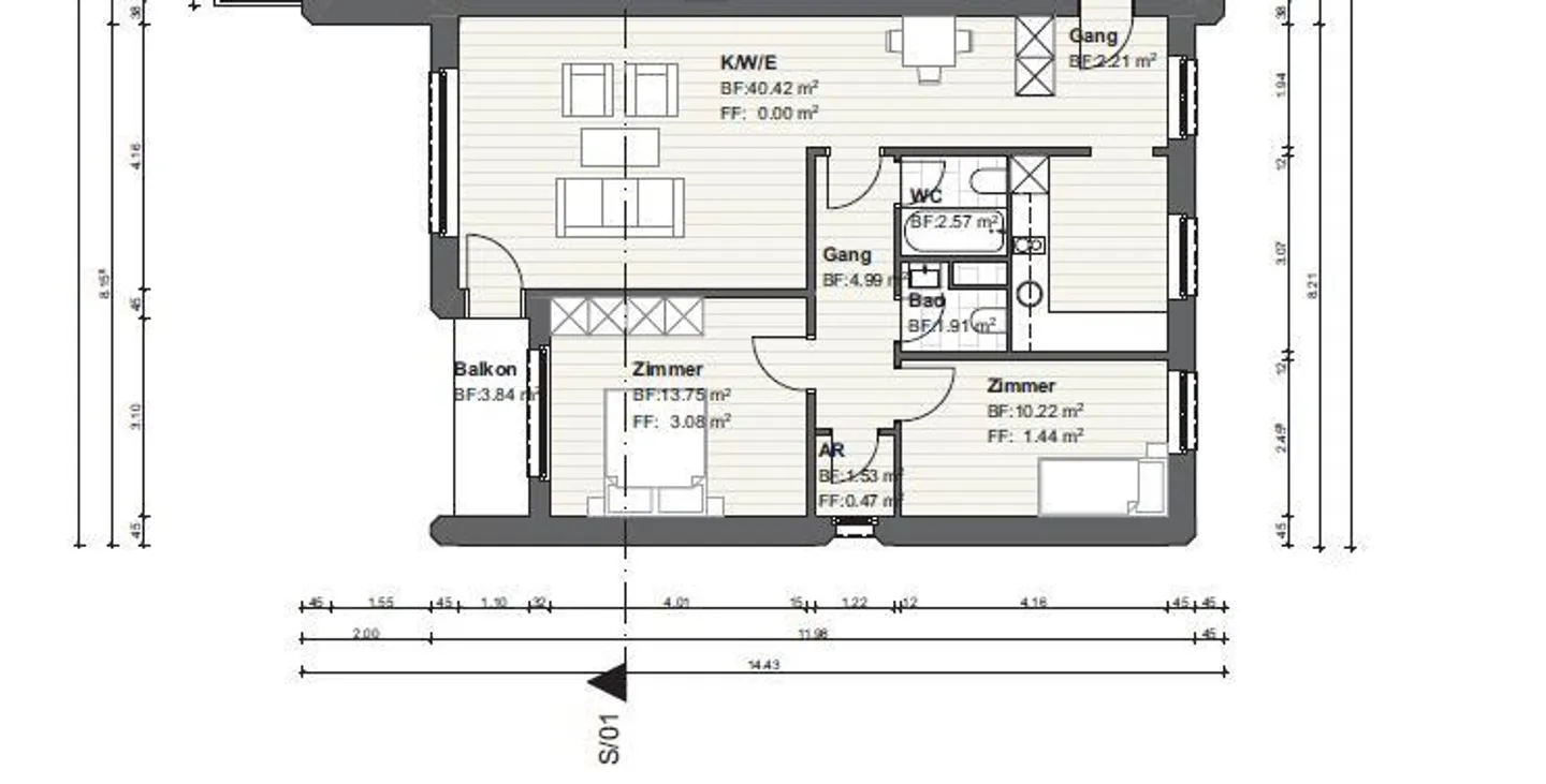 Geräumige 3.5 Zimmerwohnung - Foto 12 von 13