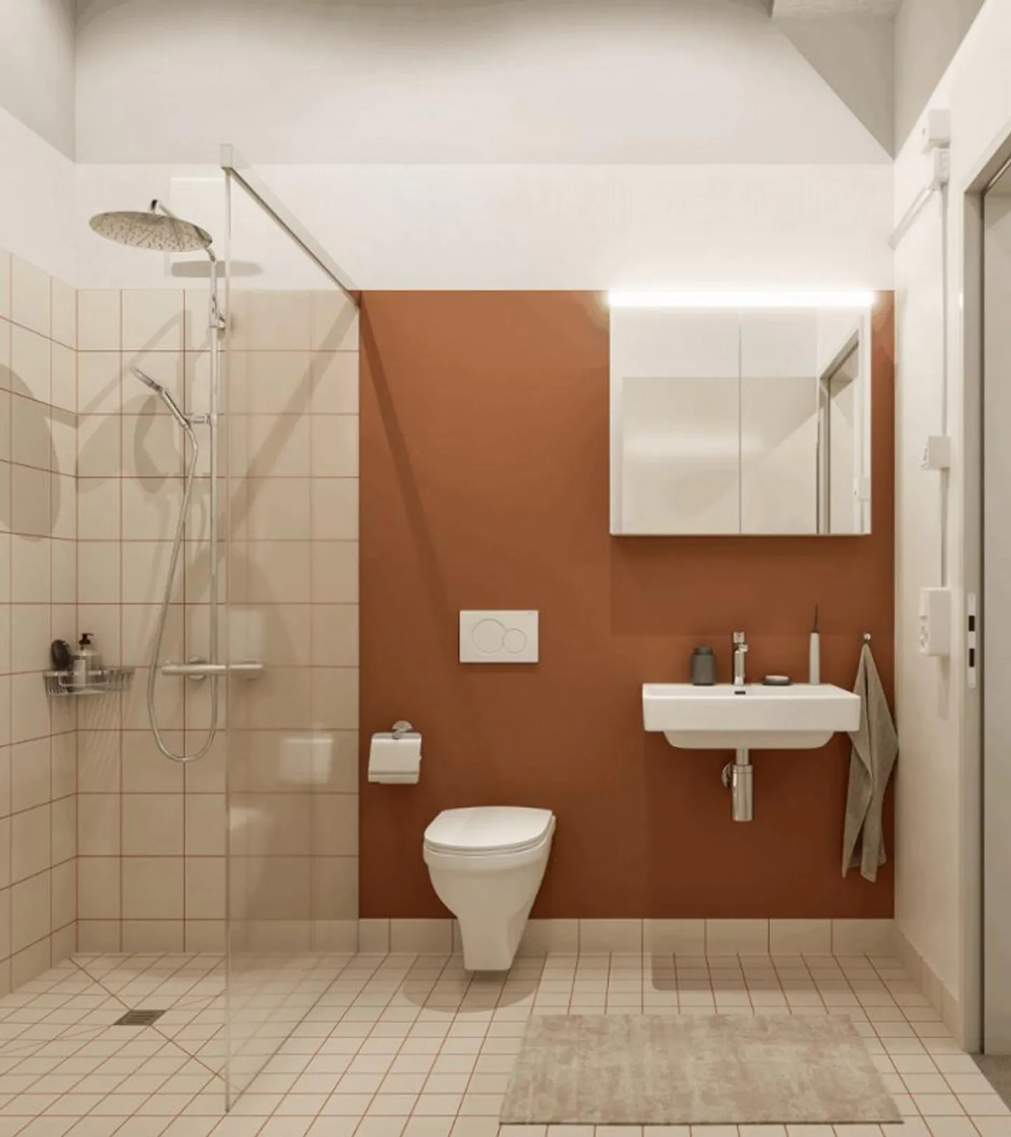 First occupancy on the Rhine: Modern 2.5-room new apartment (53m²) in Basel - Photo 7 of 8