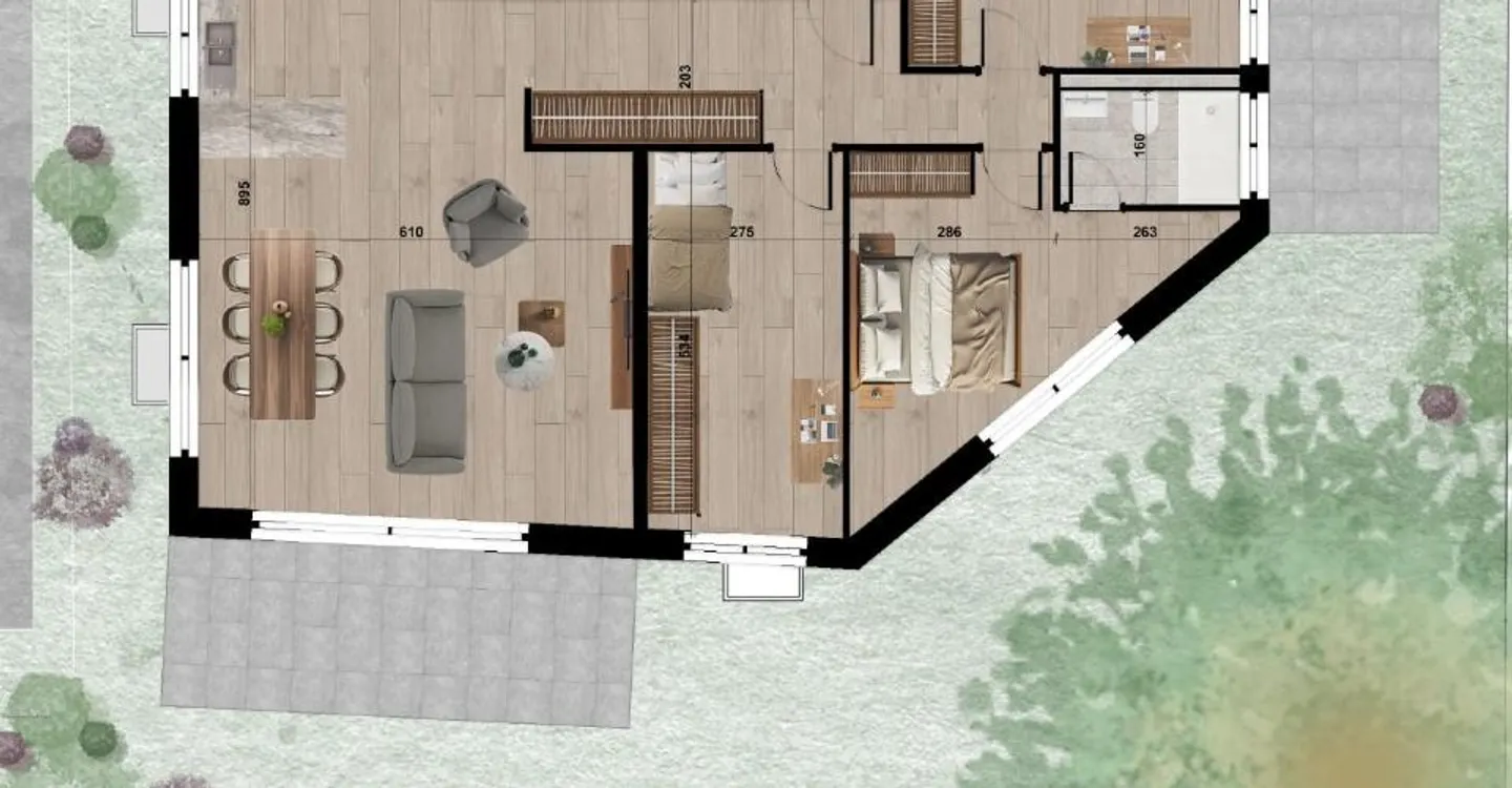 Projet neuf : Un 4.5 pièces avec jardin privatif 250 m² en ville - Photo 2 sur 8