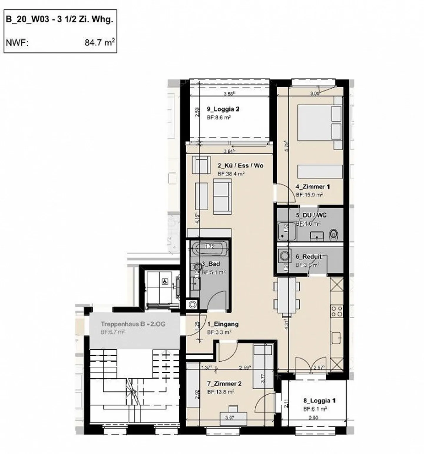 3.5 Room Apartment for Rent in Aarburg - Photo 8 of 8