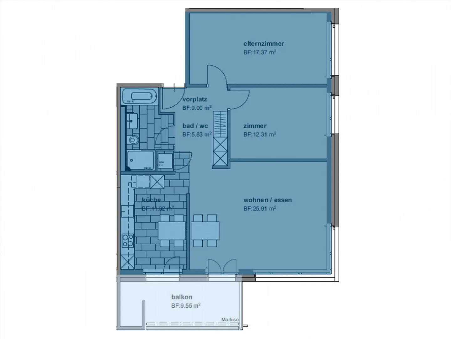 3½-Room Apartment by Riffigweiher - Photo 7 of 7