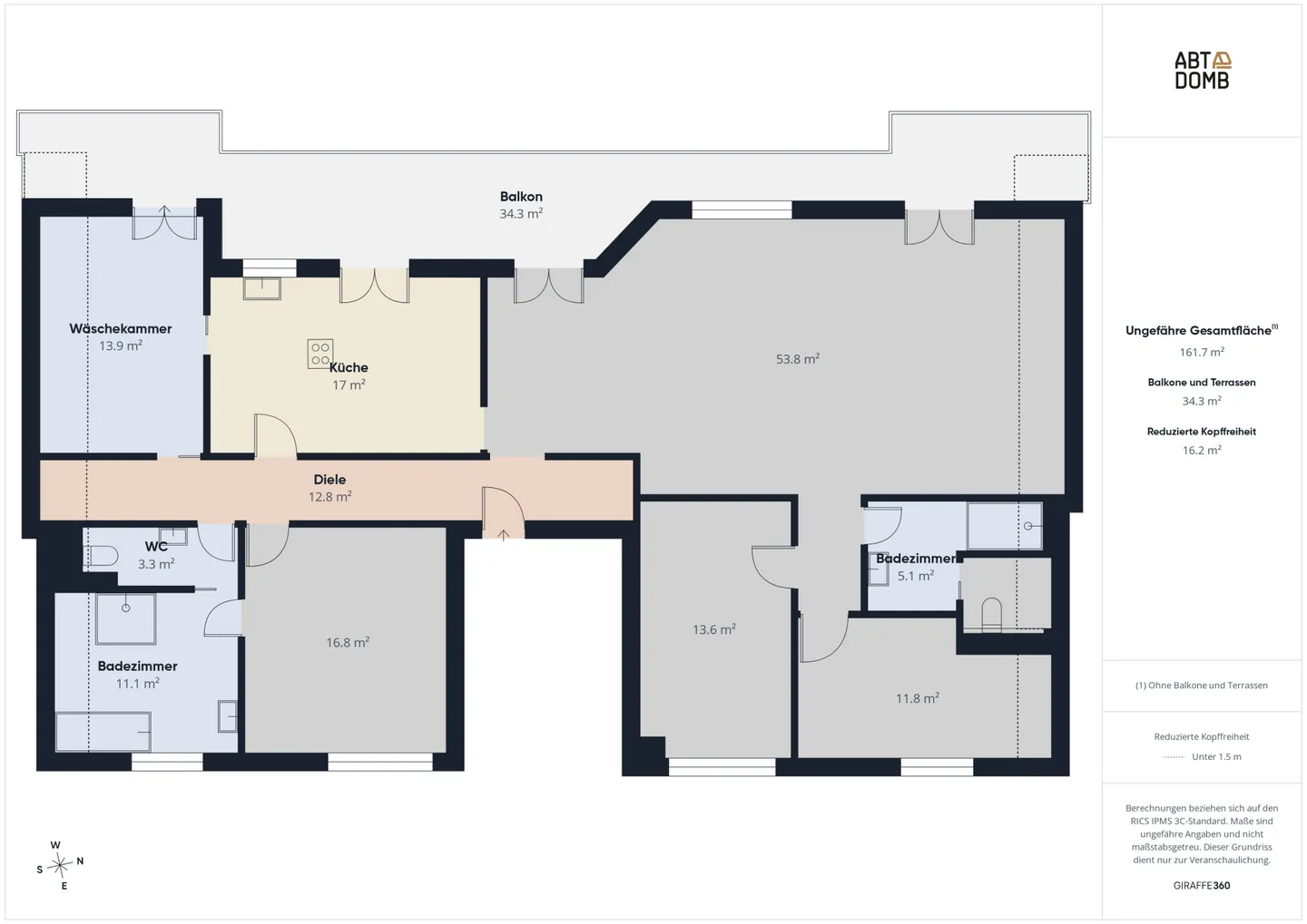 Penthouse spacieux avec grand balcon - Photo 14 sur 14