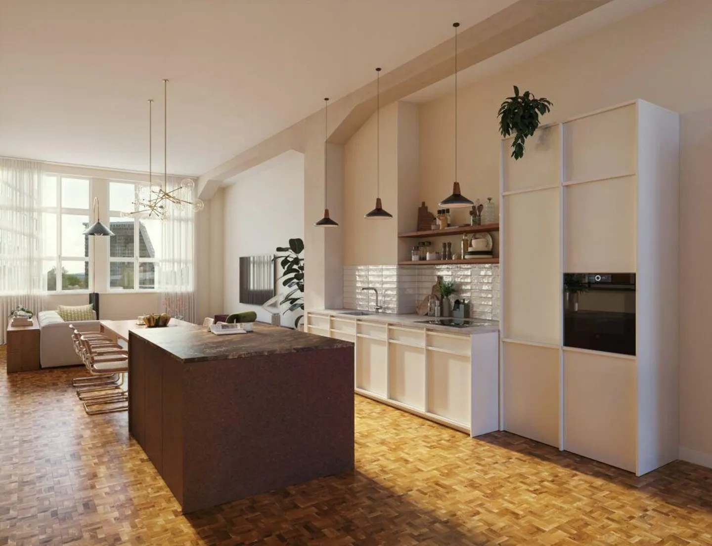 Première location : appartement en loft de 3,5 pièces à Zug - Photo 2 sur 5