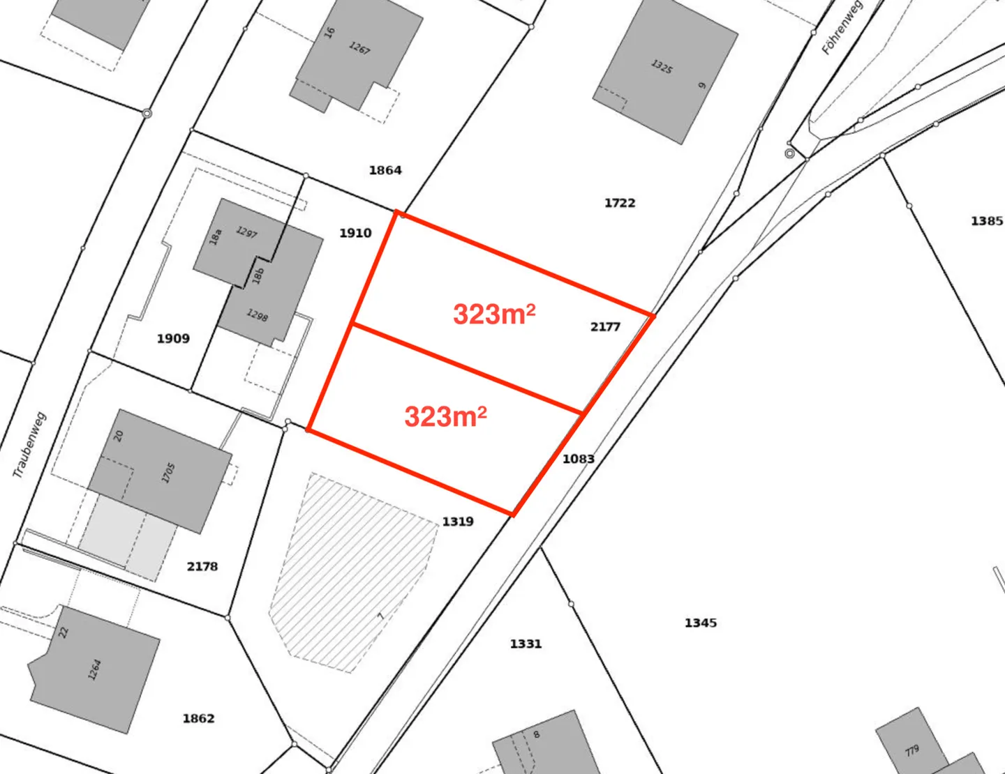 Emplacement privilégié en pente à Frick – 2x 323 m² de terrain à bâtir avec vue - Photo 6 sur 13