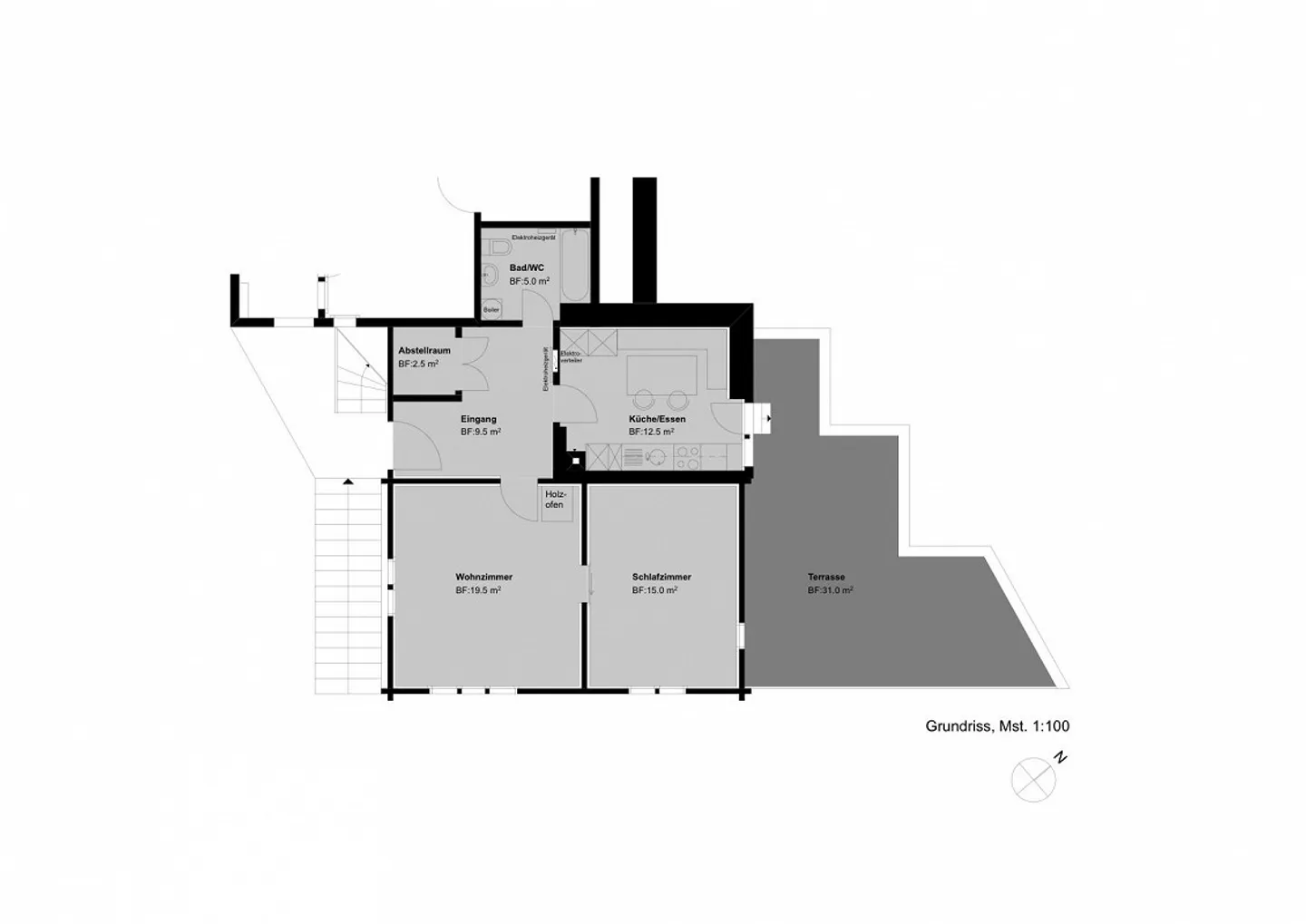 Lumnezia, in Cumbel, 2 1/2 room apartment for rent - Photo 9 of 9