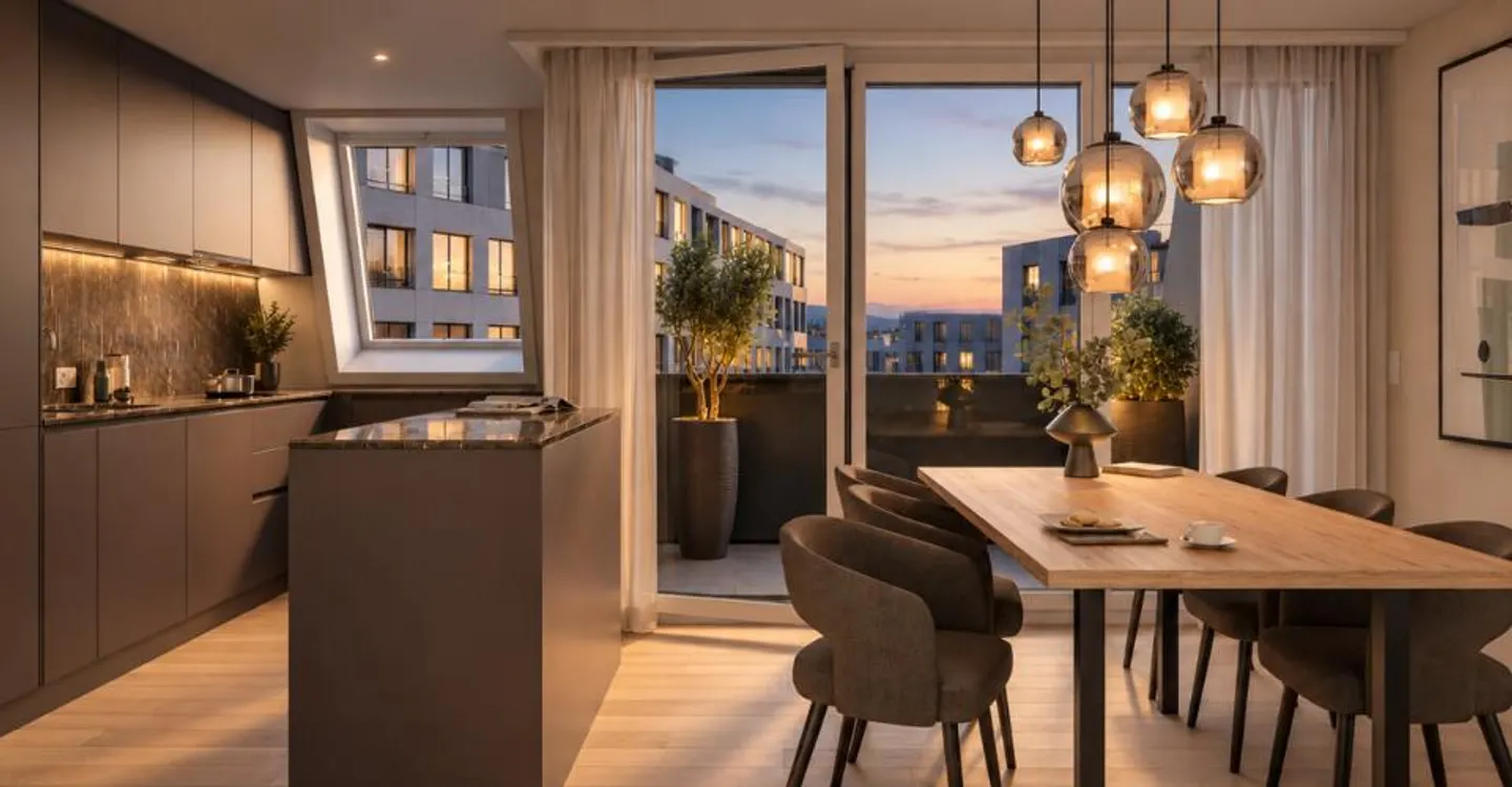 Über den Dächern von Zürich  exklusives Wohnen auf zwei Ebenen - Foto 2 di 7