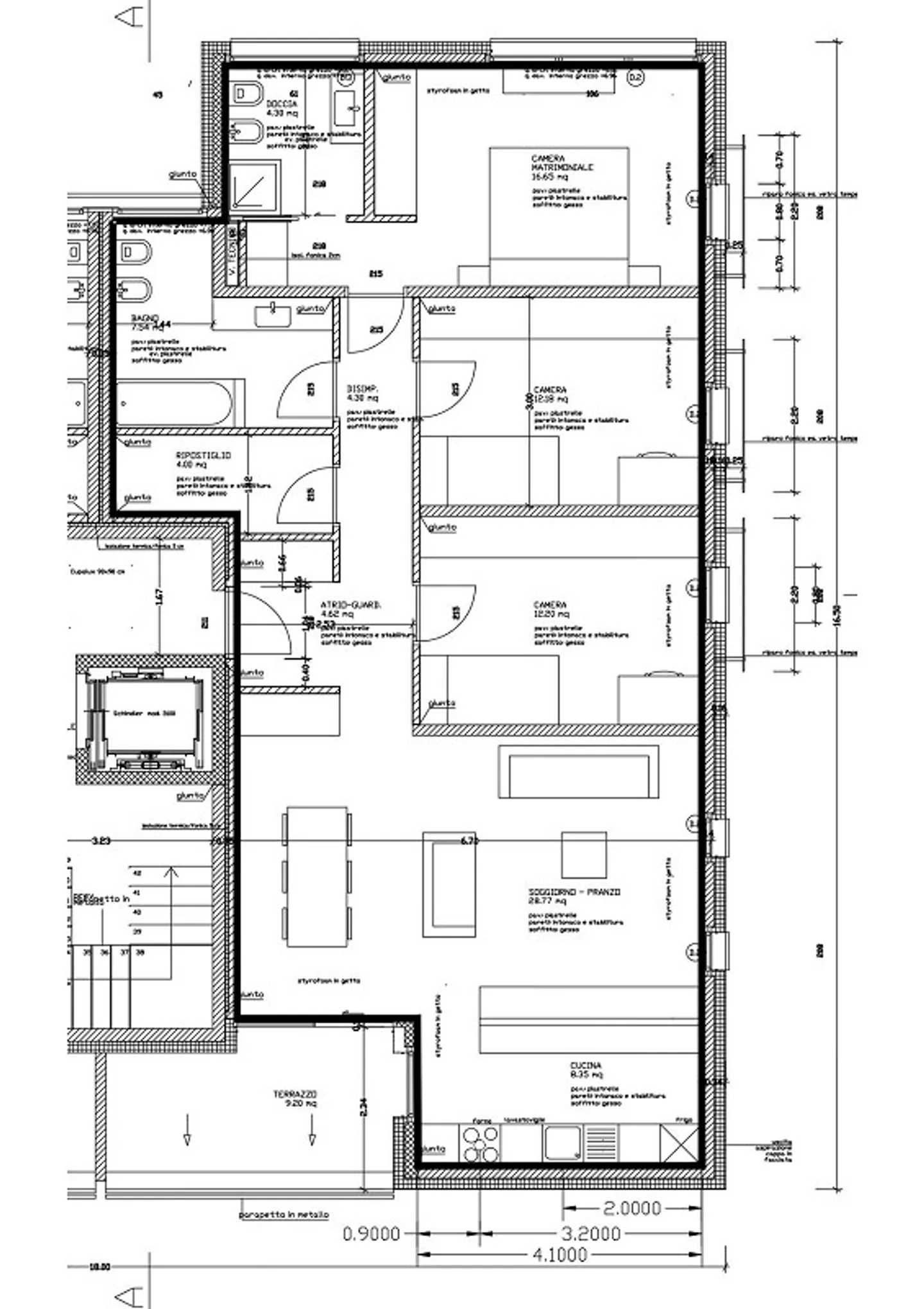 Appartement 4 ½ pièces, 2ème et dernier étage, quartier résidentiel de Monte Carasso - Photo 14 sur 17