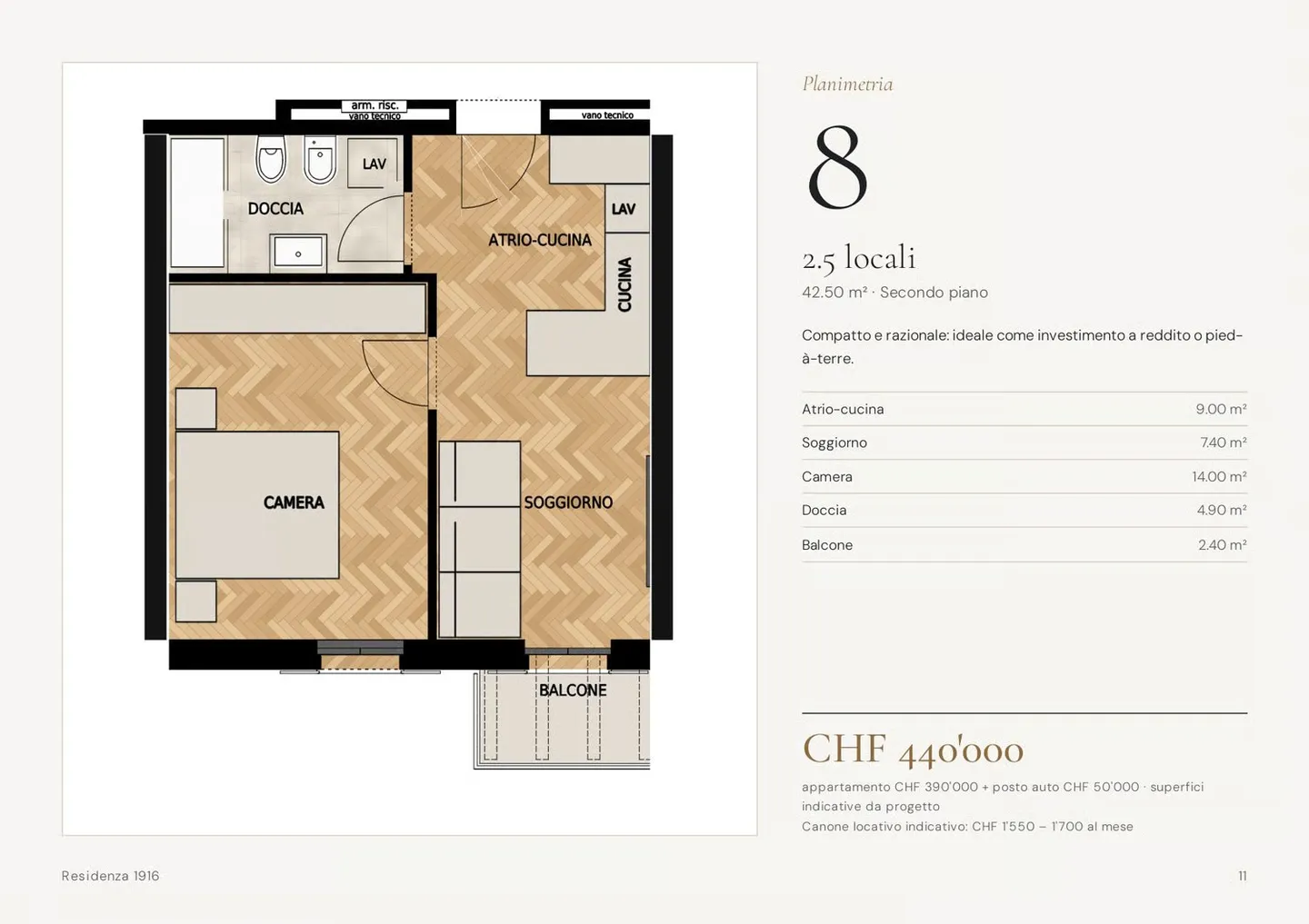 Neue 2.5 Zimmer in Montagnola - auch ideal als Investition - Foto 4 von 5
