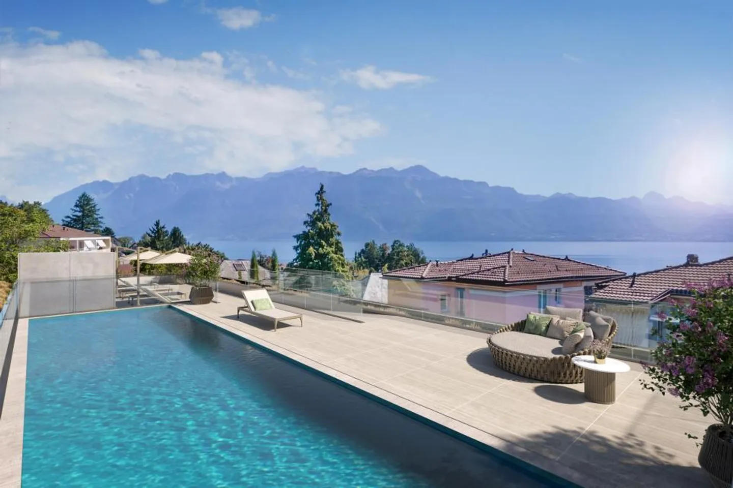 REZ-DE-JARDIN VON PRESTIGE, RUHIG IN LUTRY! - Foto 1 von 5