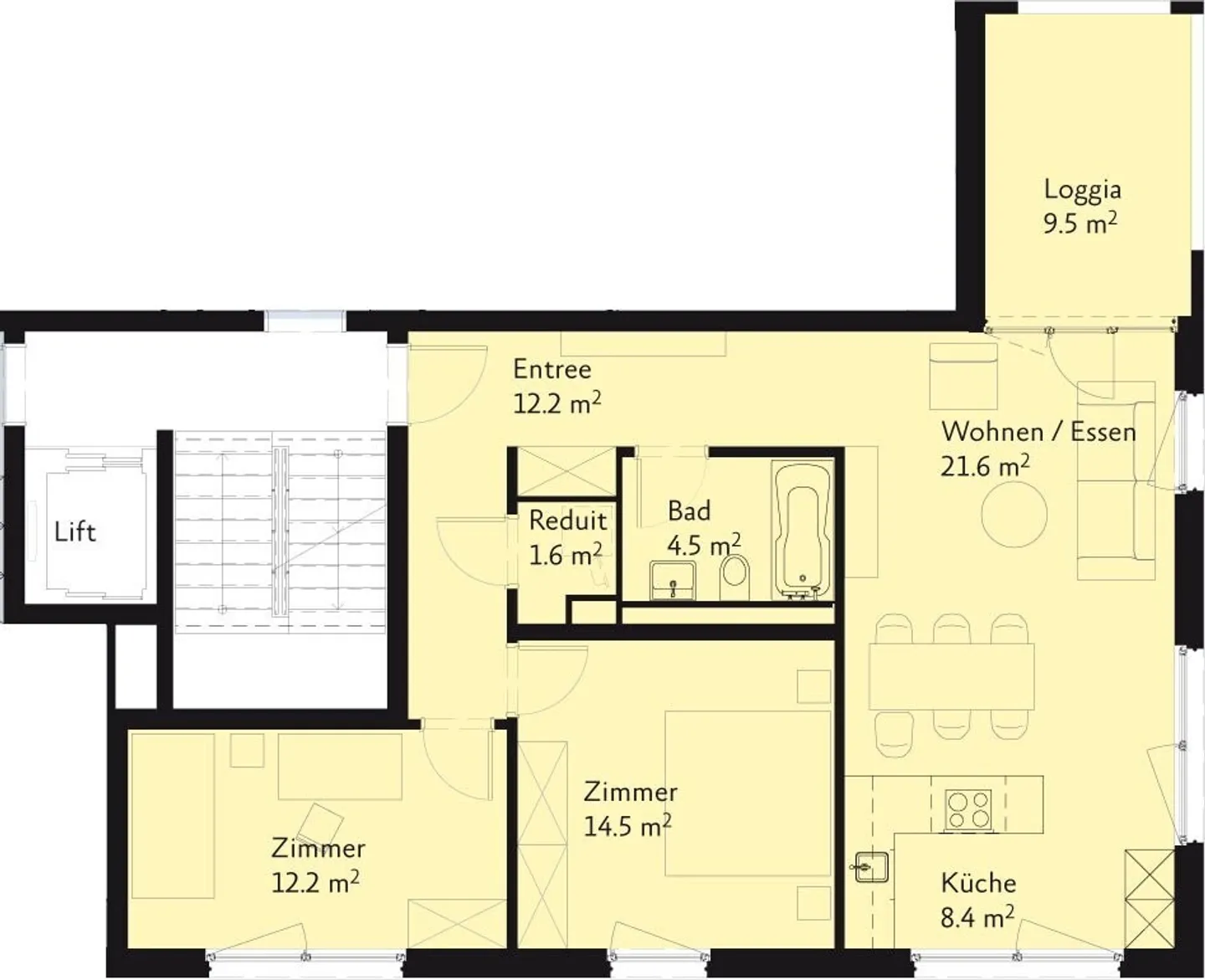 Moderne 3.5-Zimmer-Wohnung - Foto 6 von 6