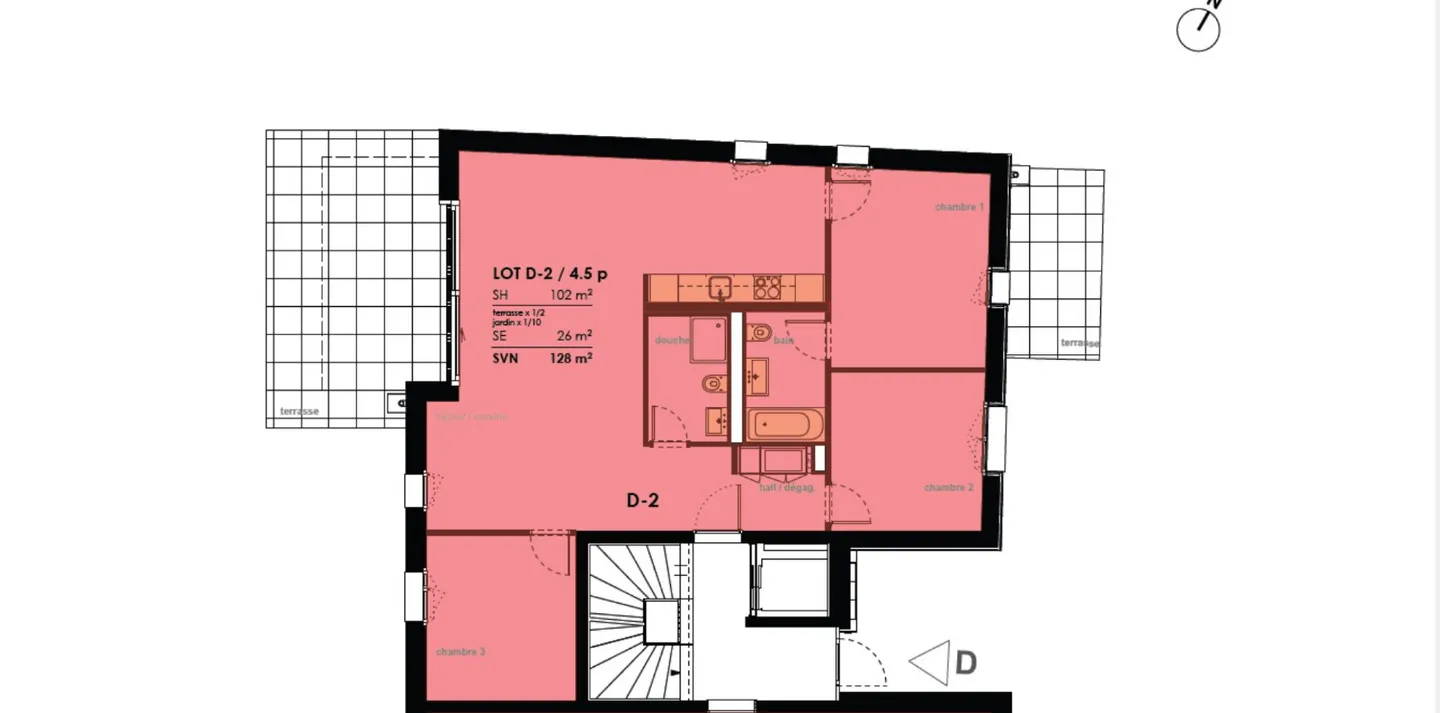 Garden Apartment in Lavigny - Photo 8 of 8