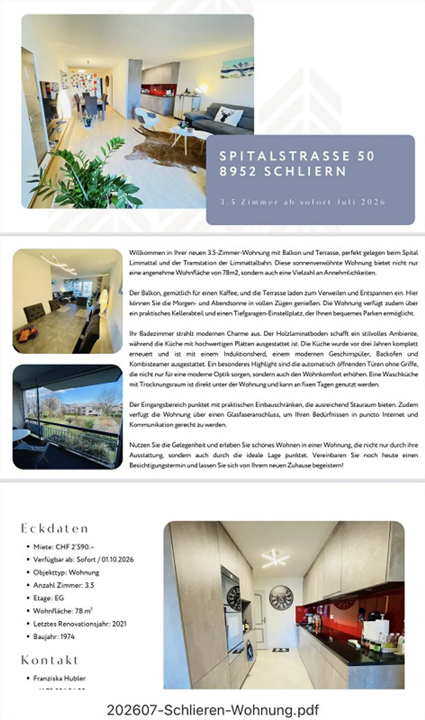 Apartment in Schlieren, quiet location in the green - Photo 1 of 1
