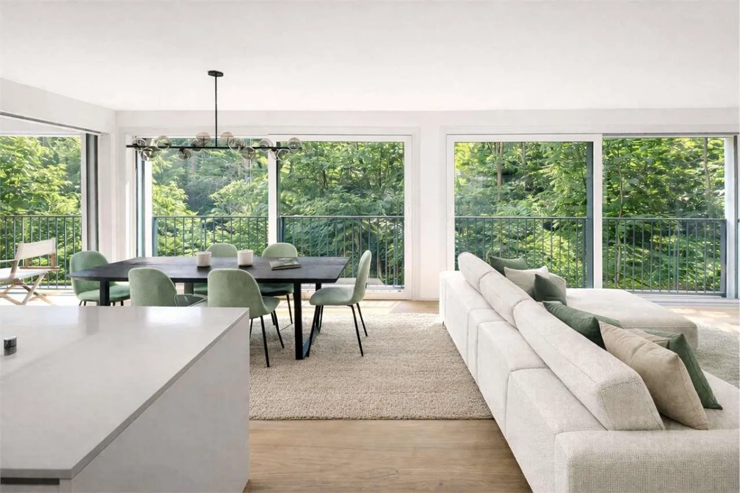 APPARTEMENT DESIGN LUMINEUX AVEC ENVIRONNEMENT NATUREL - Photo 2 sur 13