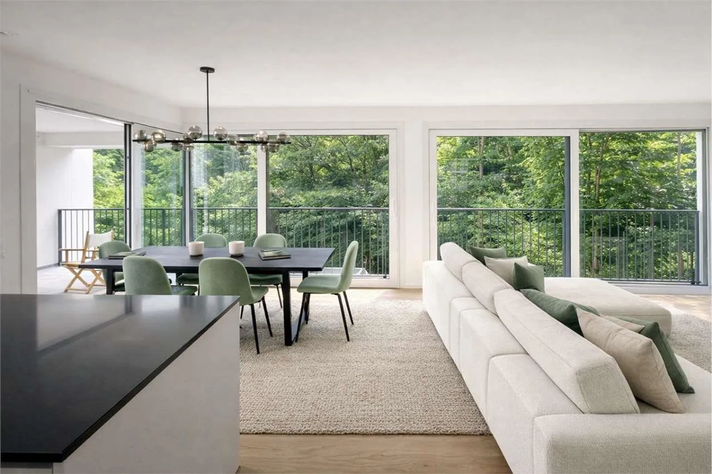 APPARTEMENT DESIGN LUMINEUX AVEC ENVIRONNEMENT NATUREL - Photo 4 sur 13