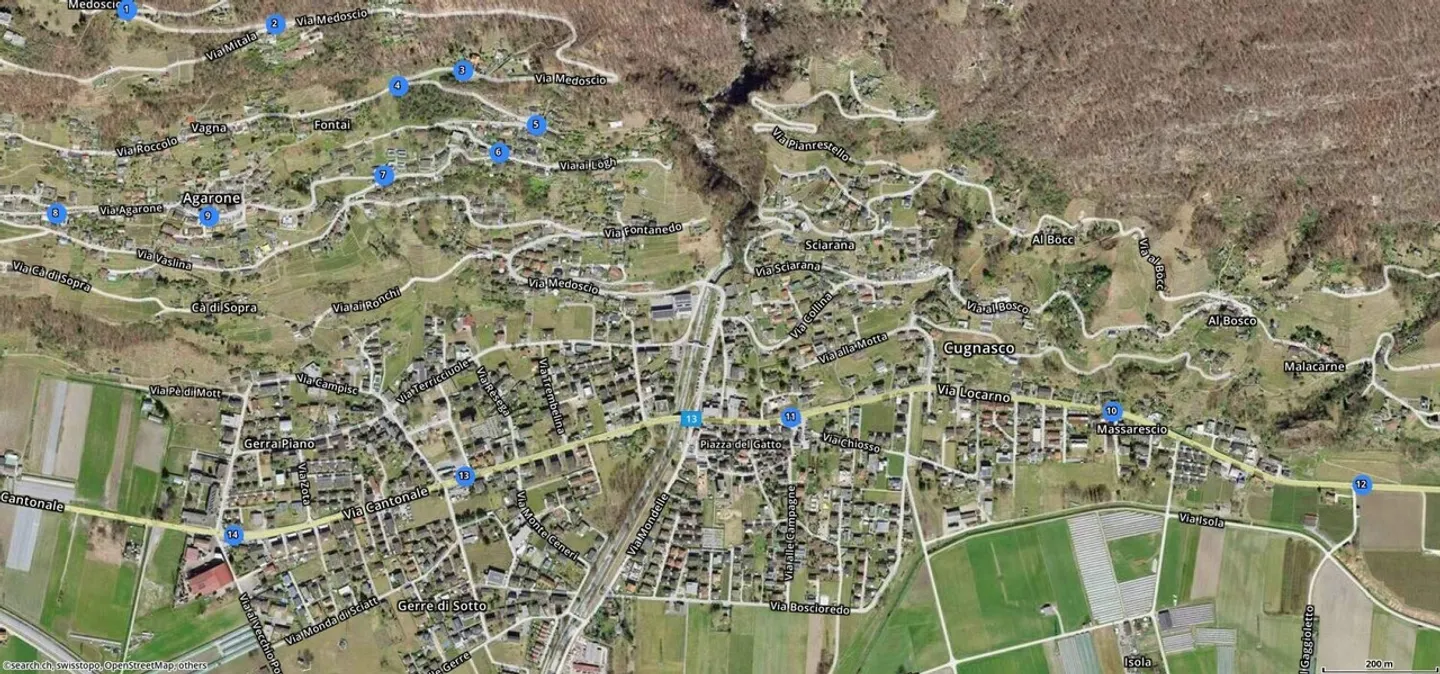 Sonniges Baugrundstück in Cugnasco - Foto 9 von 9