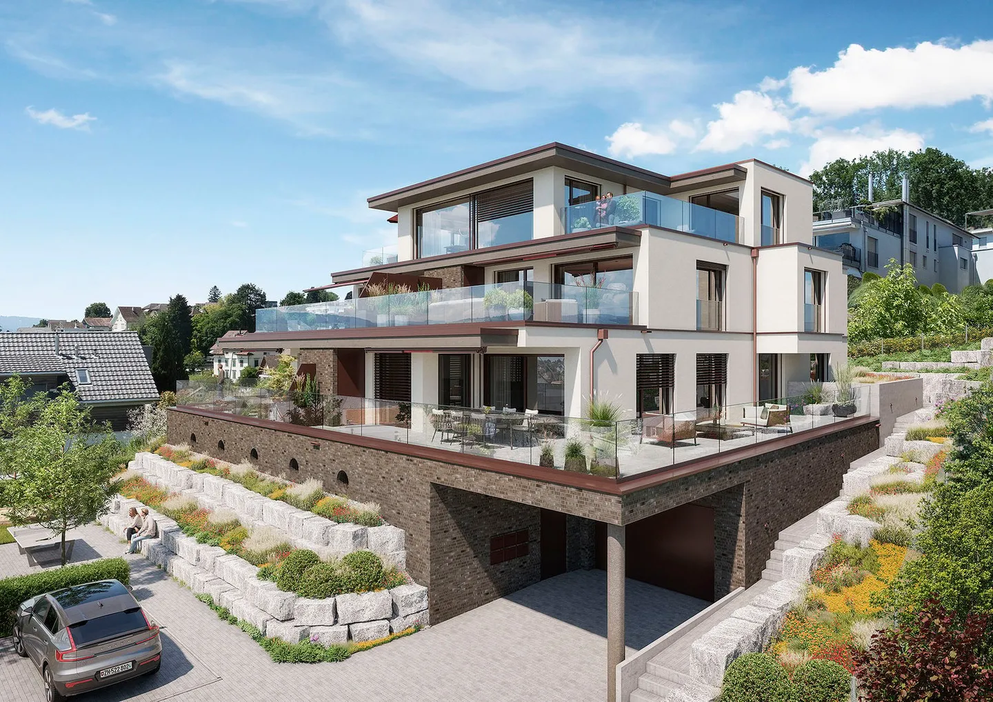 4 1/2-ZIMMER ATTIKAWOHNUNG MIT ATEMBERAUBENDER SEE- UND BERGSICHT, SONNIG, RUHIG - Foto 3 von 8