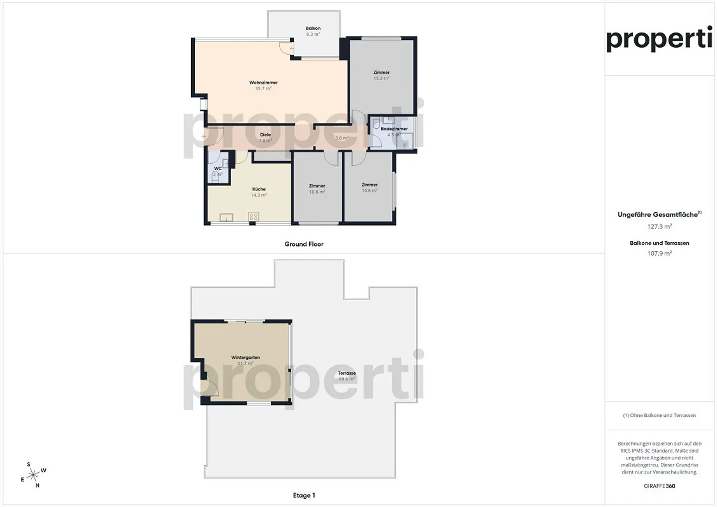 4.5/5.5 room apartment with private 120 m² rooftop terrace with glazed pavilion, fireplace, south balcony & underground parking space! - Photo 12 of 13