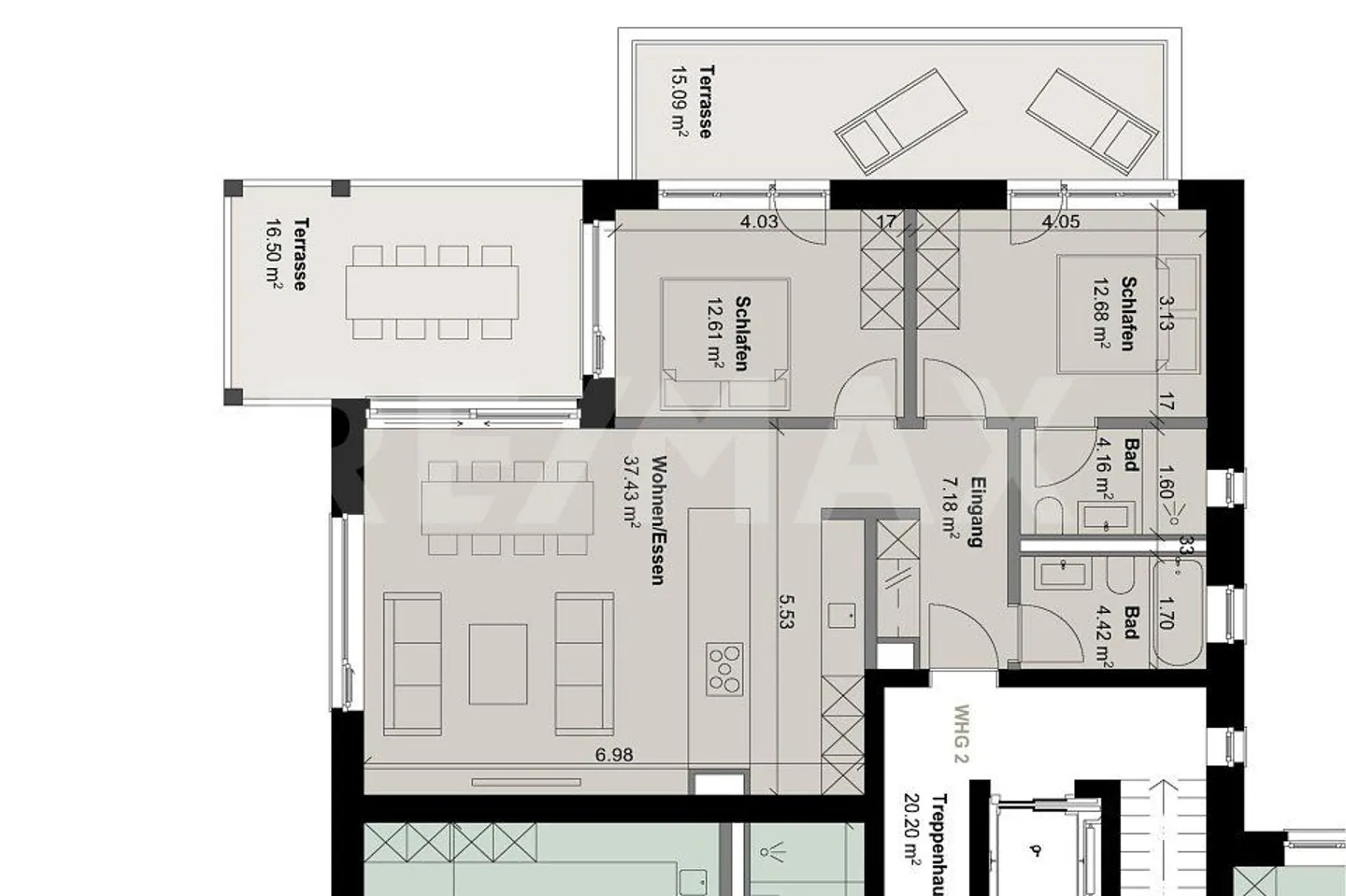 3½-Zimmer-Wohnung Neubau Ganschiersch - ERSTWOHNUNG - Foto 5 di 7