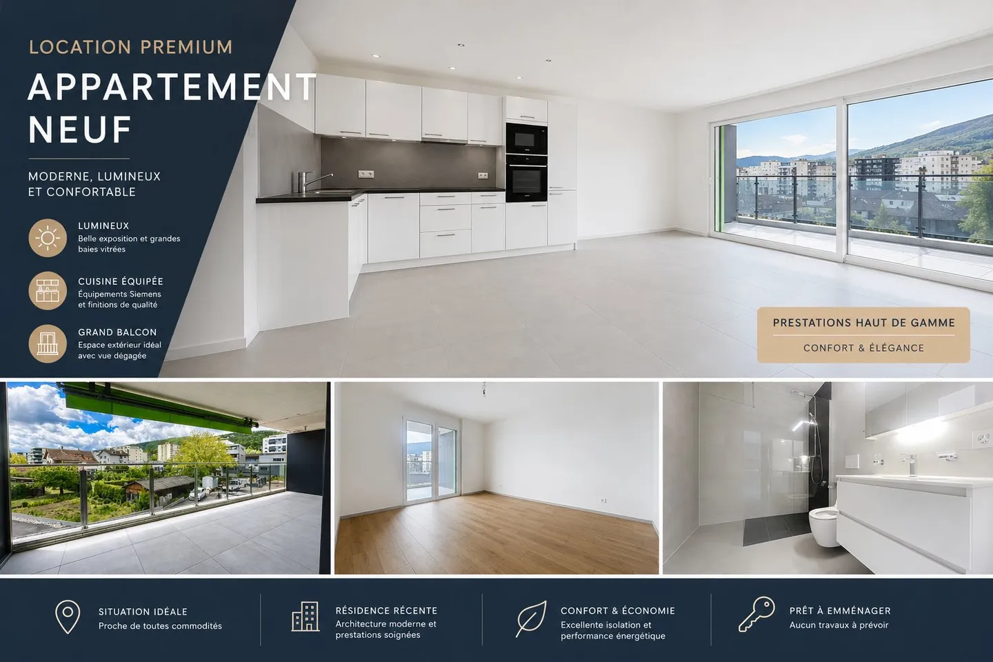 Modernes Apartment in Delémont - Foto 1 von 18