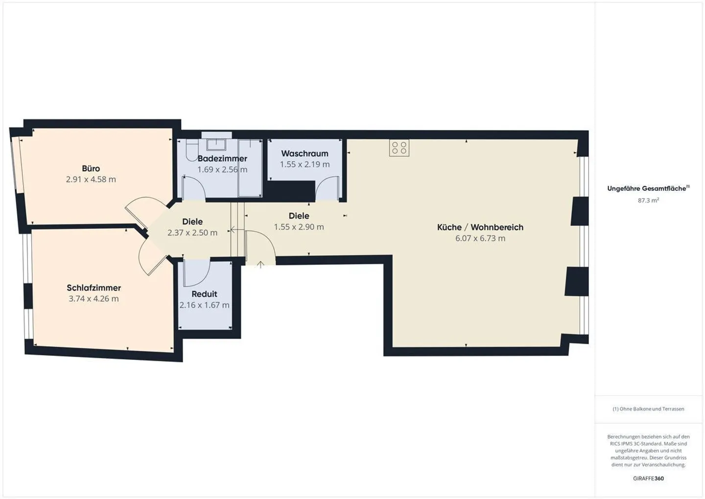 Modern and bright 3.5-room apartment in a central location near Spalentor - Photo 7 of 7