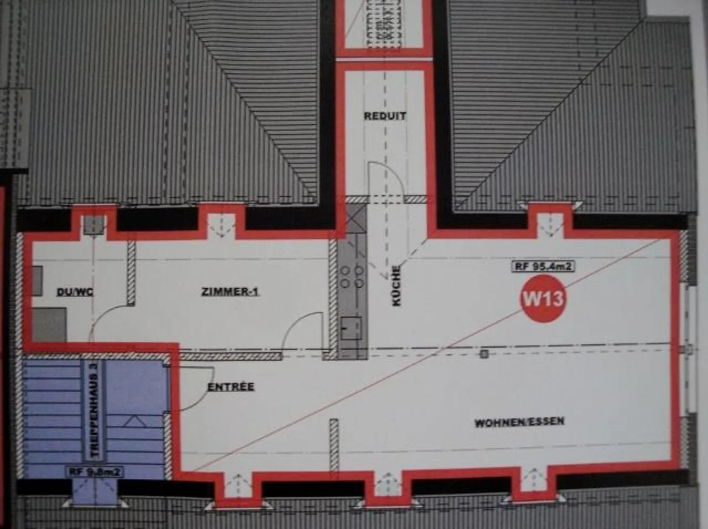 Charmante Dachwohnung zu Vermieten - Foto 7 von 7