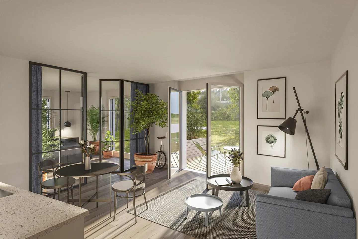 First Rental: Stylish Penthouse Apartment with Loggia in Zurich District 6 - Photo 2 of 5