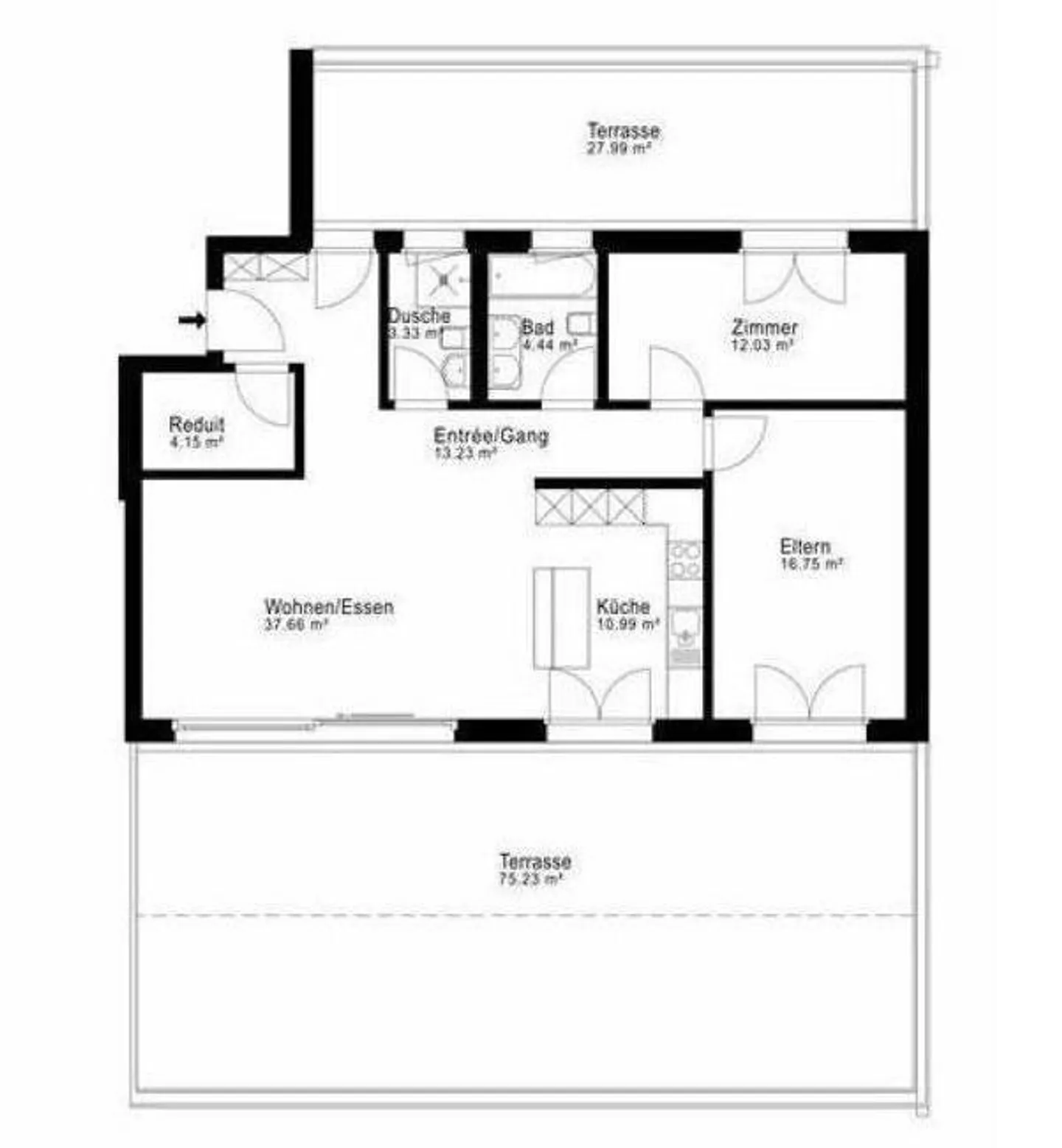 Appartement penthouse exclusif avec 2 terrasses et vue sur la verdure - Photo 7 sur 7