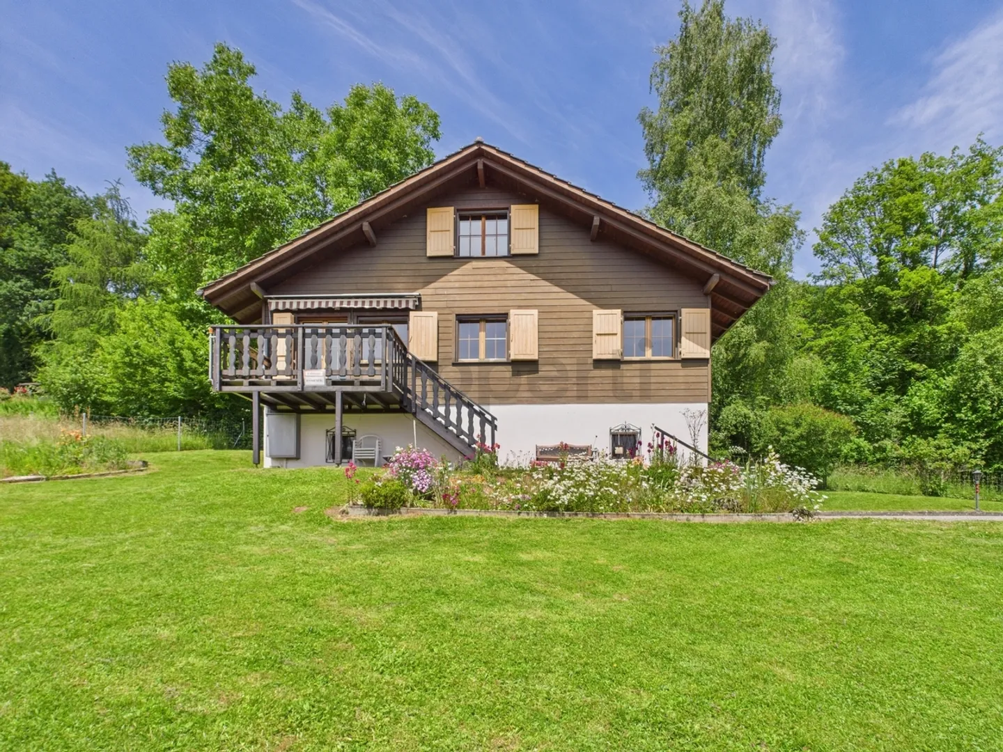 Unique chalet-house with garden, view and discretion in an idyllic natural setting in Montavon (JU) - Photo 1 of 13
