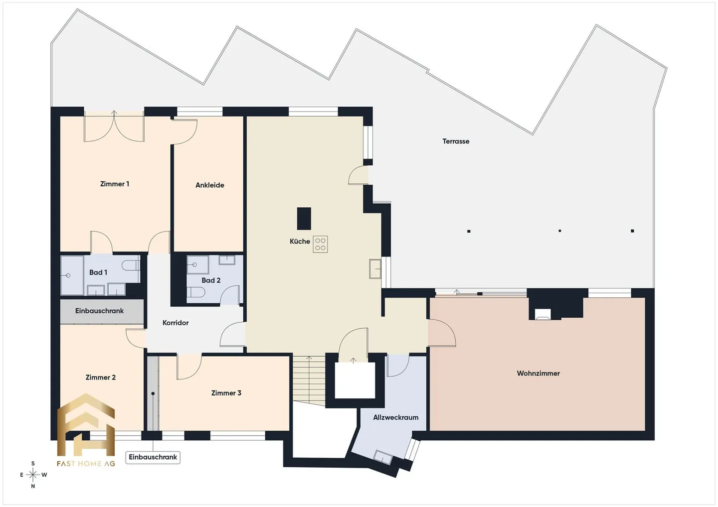 4.5-Room Penthouse Apartment Above the Roofs of Naters - Photo 13 of 13