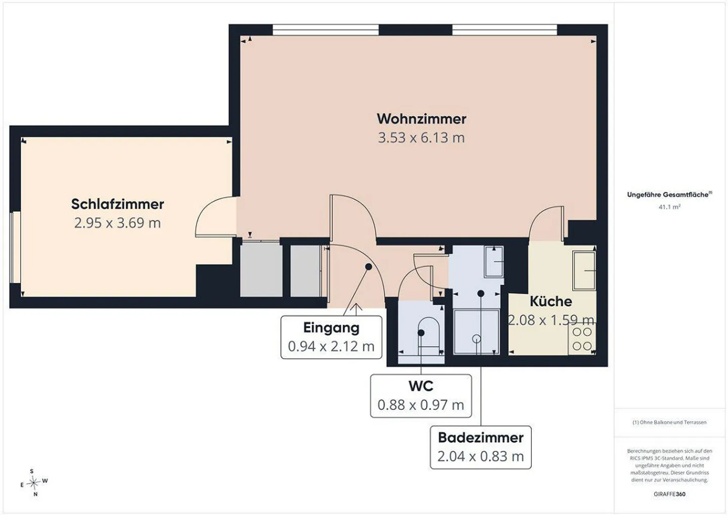 Gemütliche 2.5-Zimmer-Wohnung in Allschwil - Foto 6 von 6