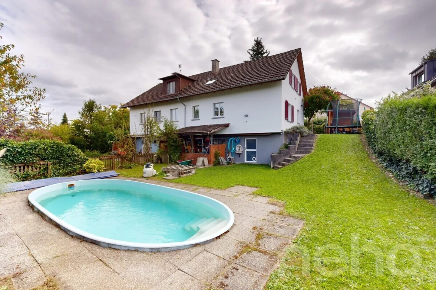 Casa bifamiliare moderna di 4,5 stanze con giardino e vista parziale - Foto 11 di 12