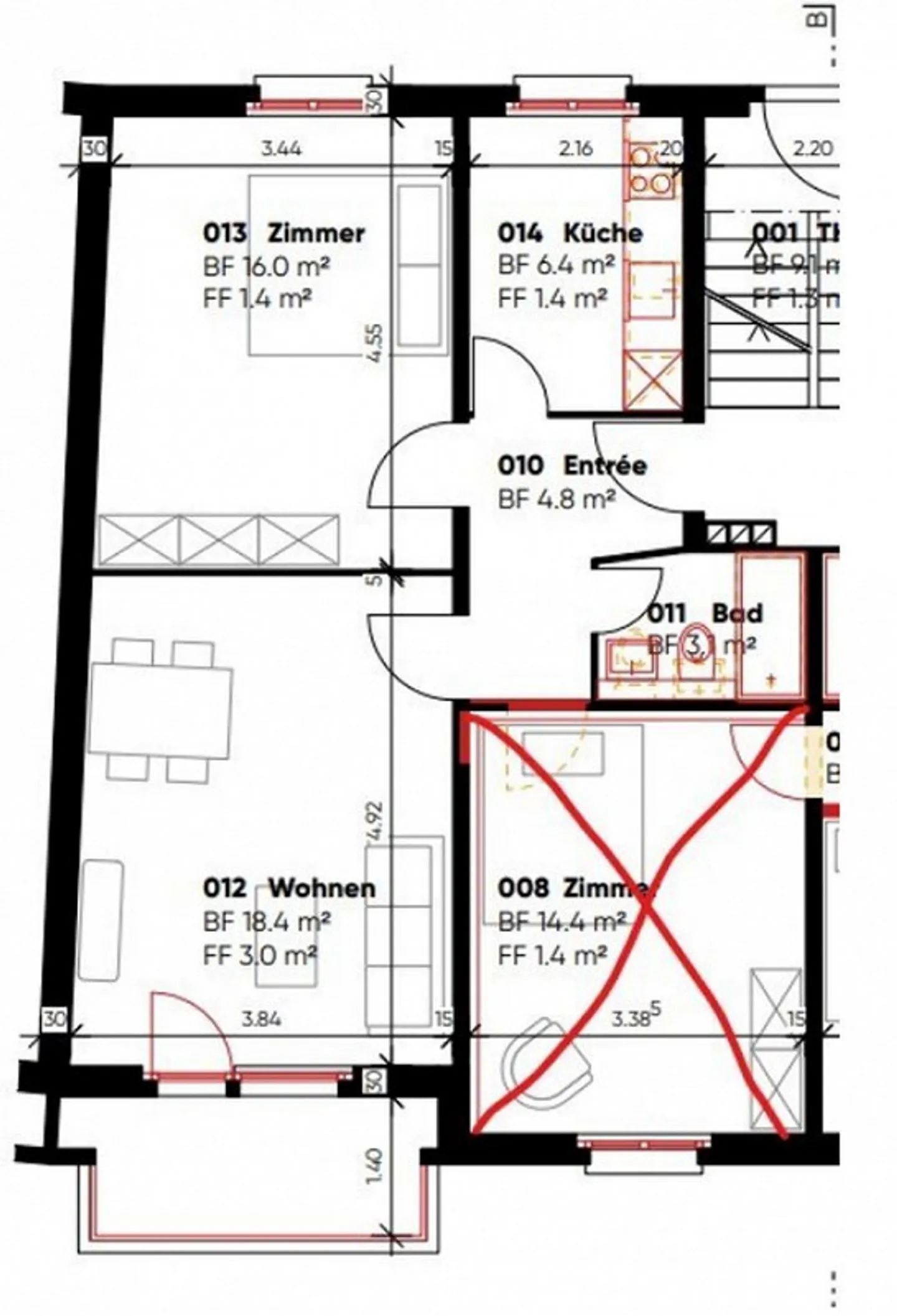 Modern bright and quiet apartment with balcony in Bern - Photo 8 of 8