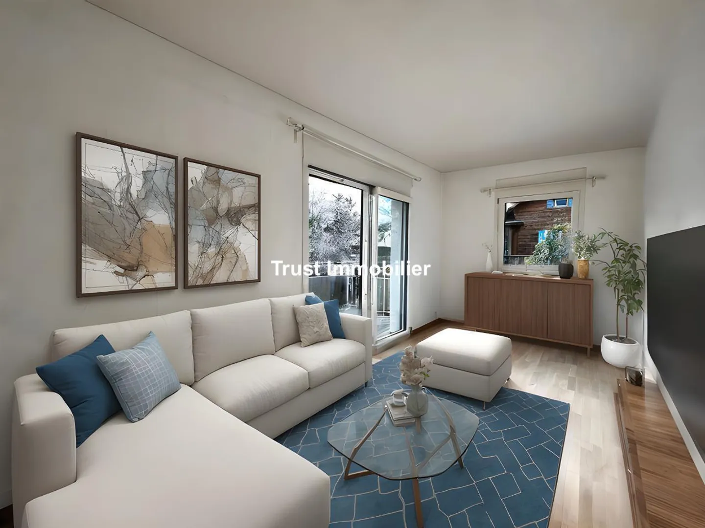 4047.D Wohnung 3,5 Zimmer mit unverbautem Blick auf den Salève - Foto 1 von 8