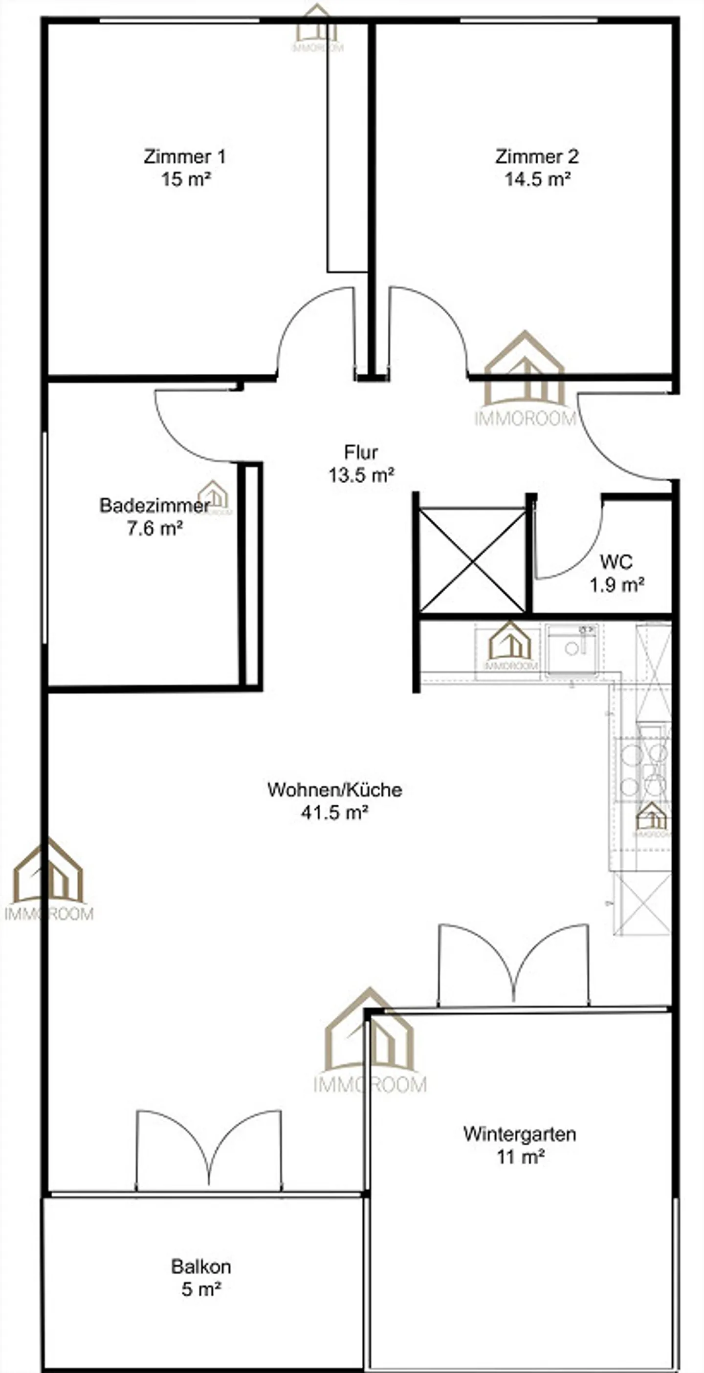 Modernes Apartment mit Wintergarten - Foto 17 von 17