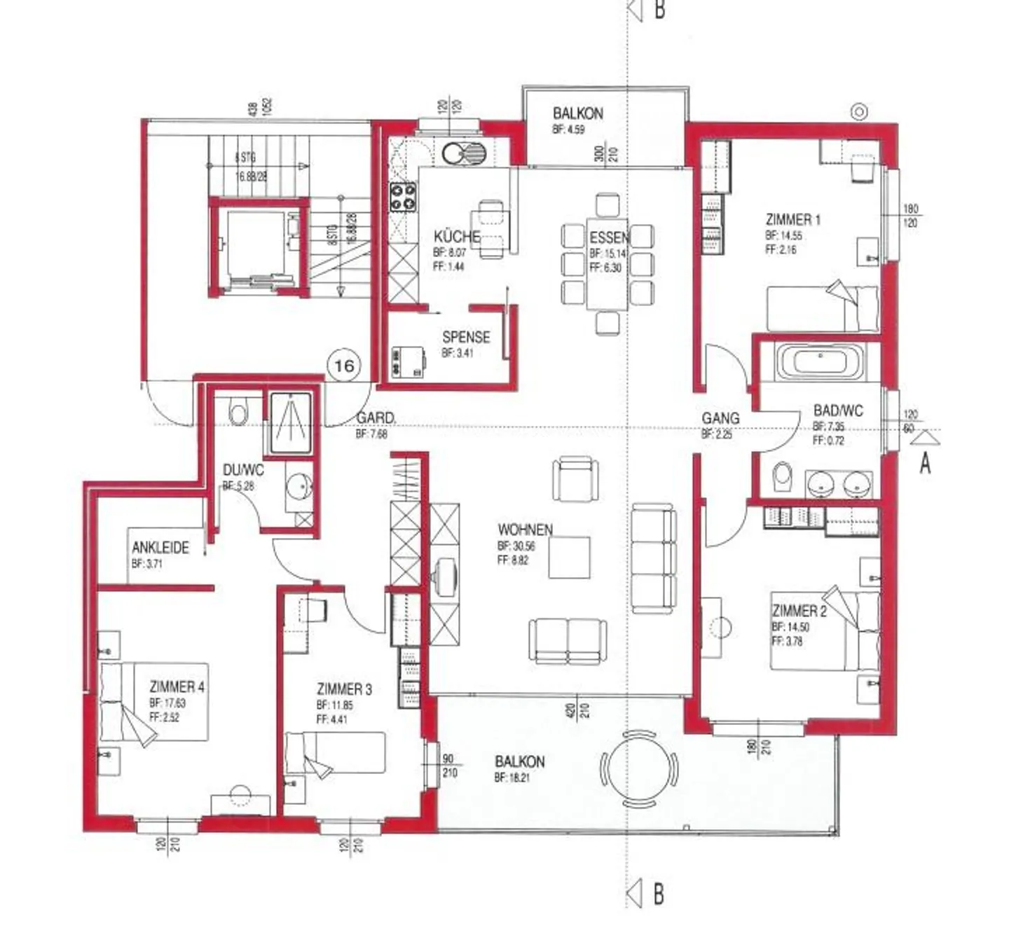 Grosszügige 5.5-Zimmerwohnung in Sargans - Foto 12 von 12