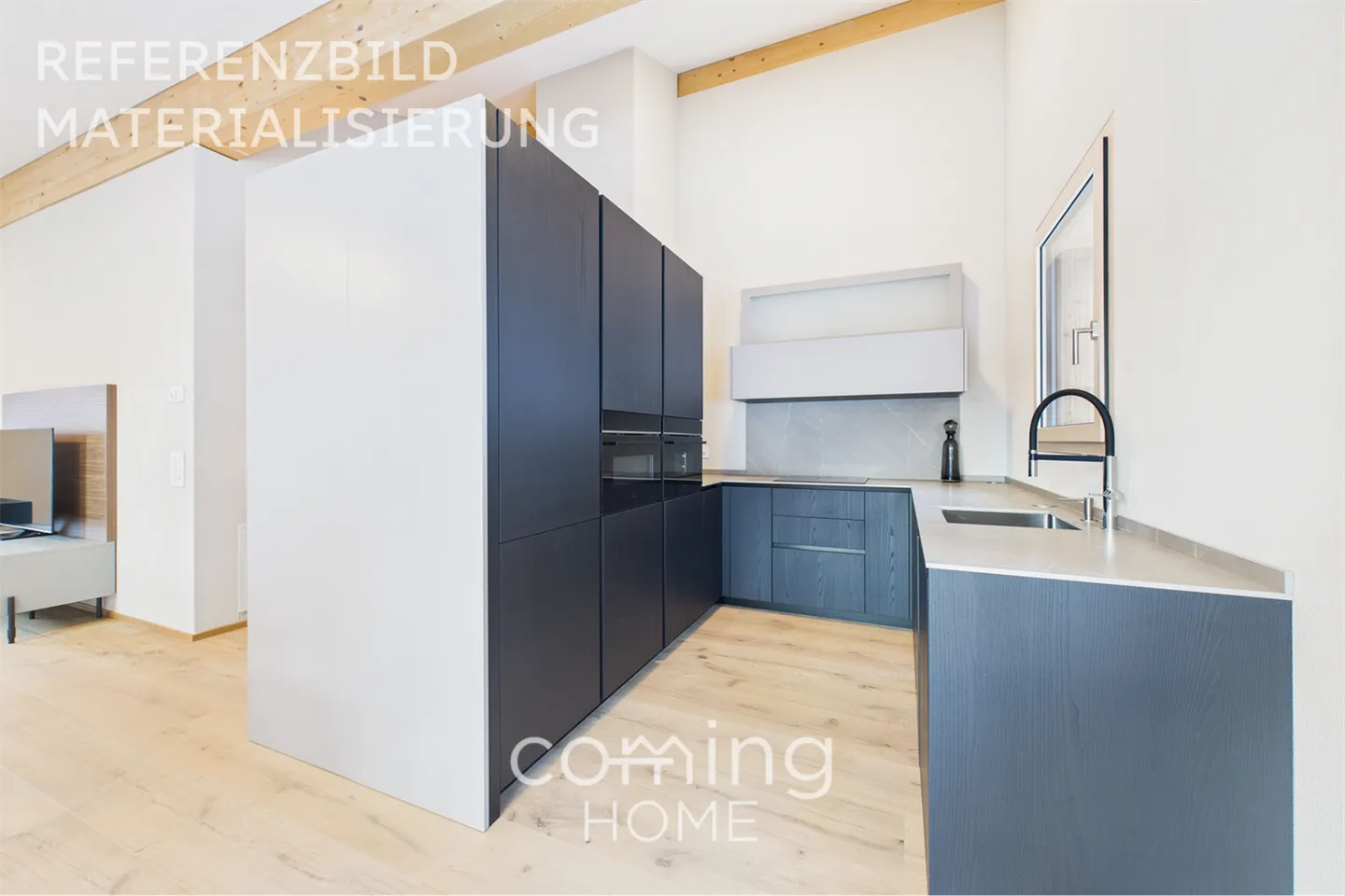 Appartement penthouse moderne de 2,5 pièces avec vue sur les Alpes au centre de Brig-Glis - Photo 4 sur 9