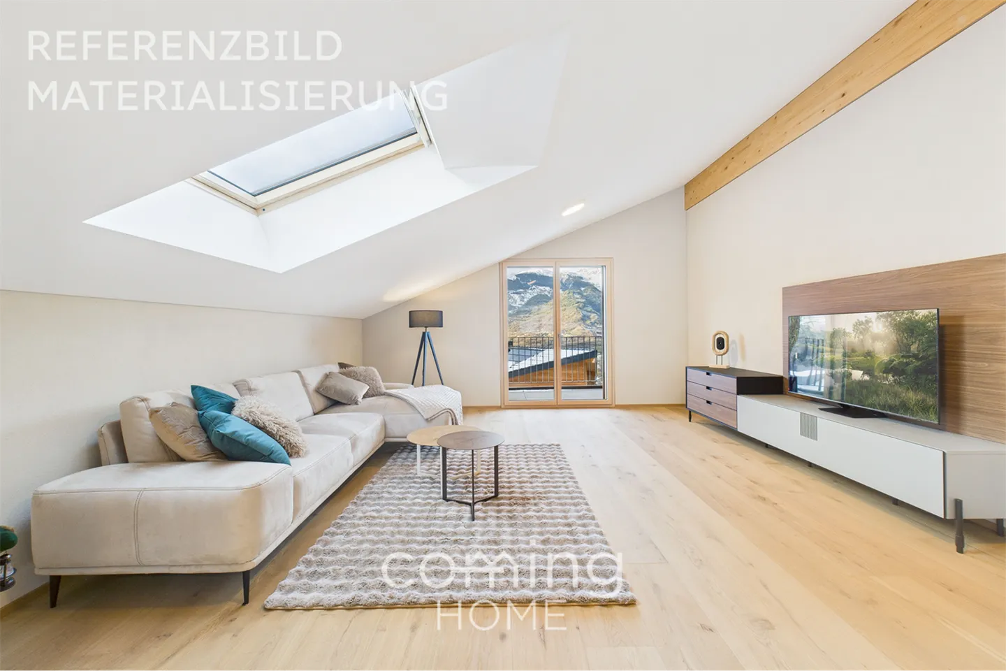 Appartement penthouse moderne de 2,5 pièces avec vue sur les Alpes au centre de Brig-Glis - Photo 5 sur 9