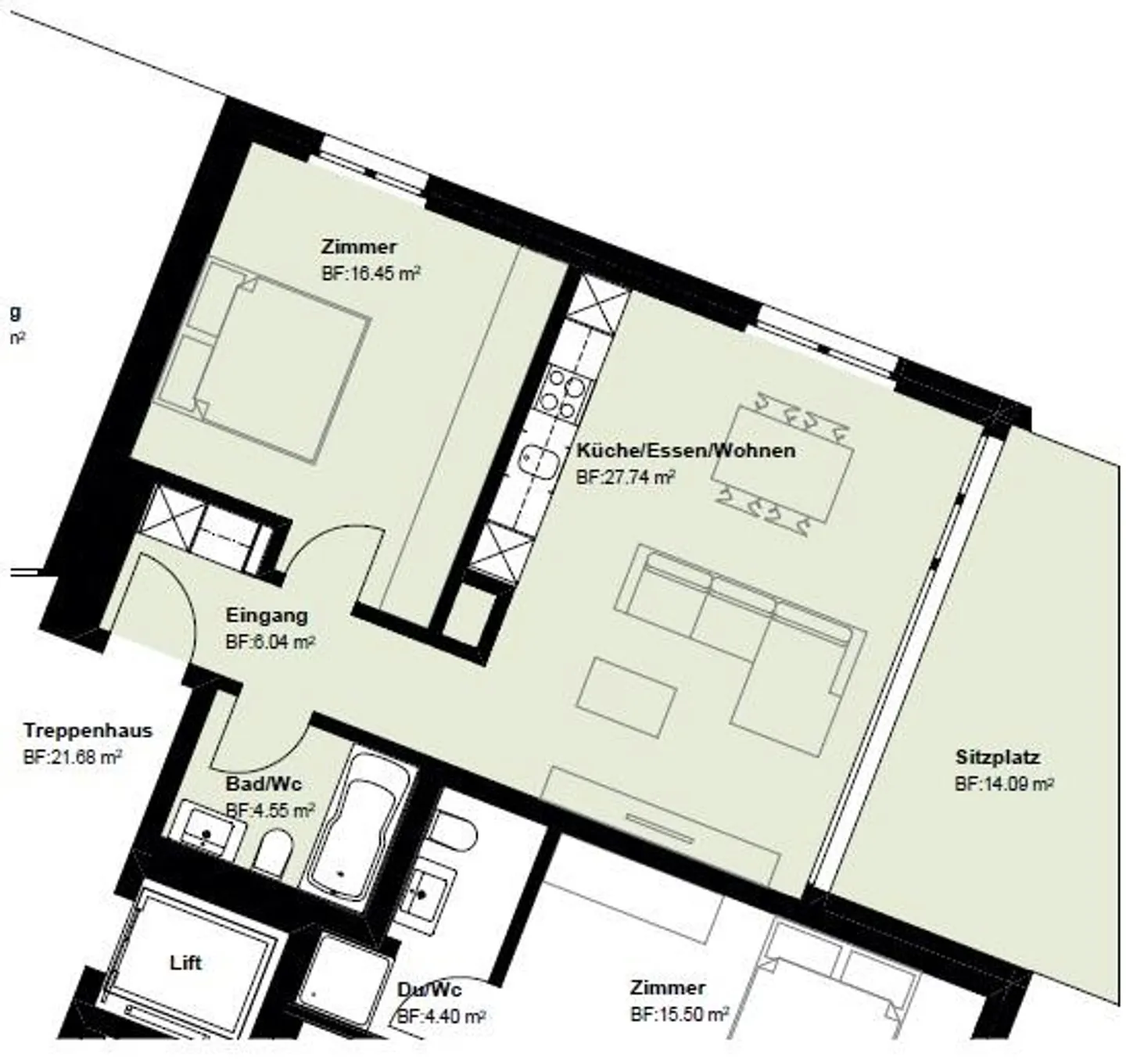 Appartamento moderno di 2,5 stanze in una zona residenziale tranquilla - Foto 8 di 9