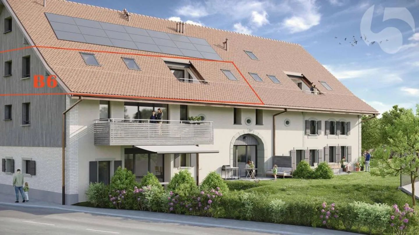 Villars-le-Terroir, Baustelle im Gange: 126 m2 Wohnung und modifizierbarer Abstellraum in 4,5 Zimmern oder 5,5 Zimmern mit West ausgerichtetem Balkon - Einheit B6 - Foto 5 von 10