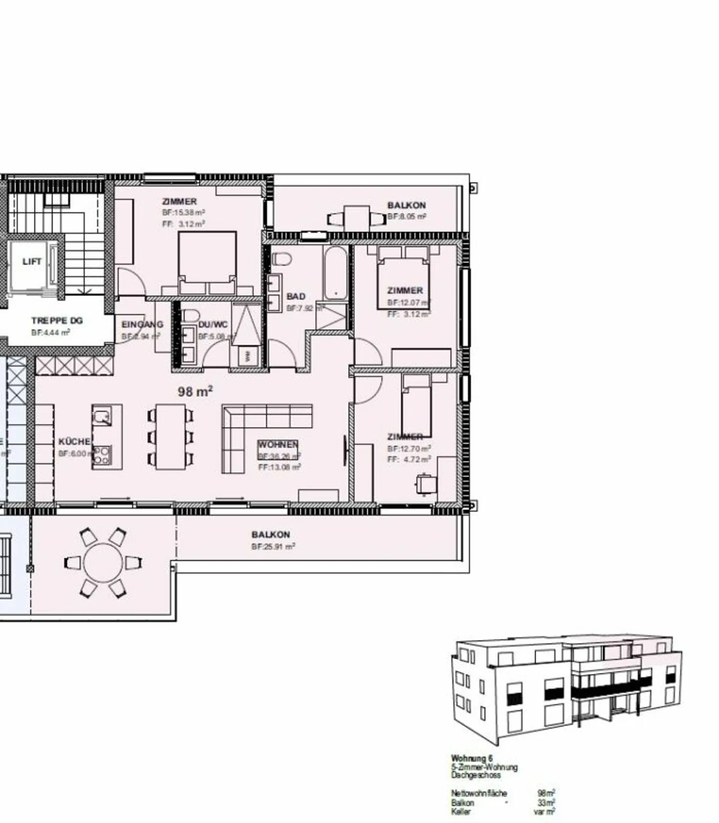 Baustart erfolgt - 4.5-Zimmer-Attika mit wunderbarer Weitsicht - Photo 12 of 13