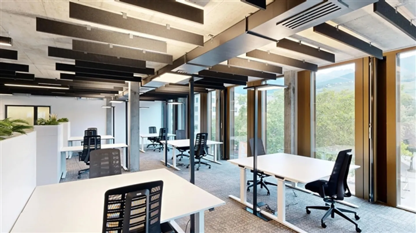 In affitto nel cuore di Sion, magnifici uffici parzialmente arredati a partire da 70 m2 in una nuova area. - Foto 3 di 9