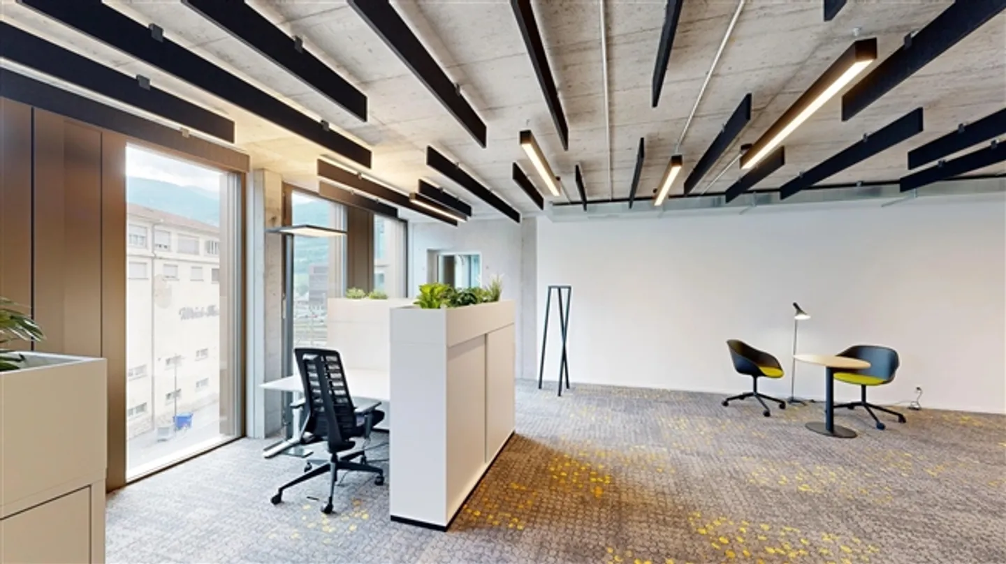 In affitto nel cuore di Sion, magnifici uffici parzialmente arredati a partire da 70 m2 in una nuova area. - Foto 6 di 9