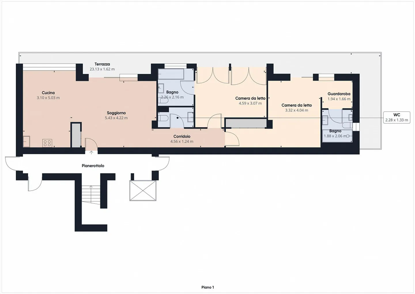 Elegante 3,5-Zimmer-Wohnung mit Garage in Lugano - Foto 6 von 6