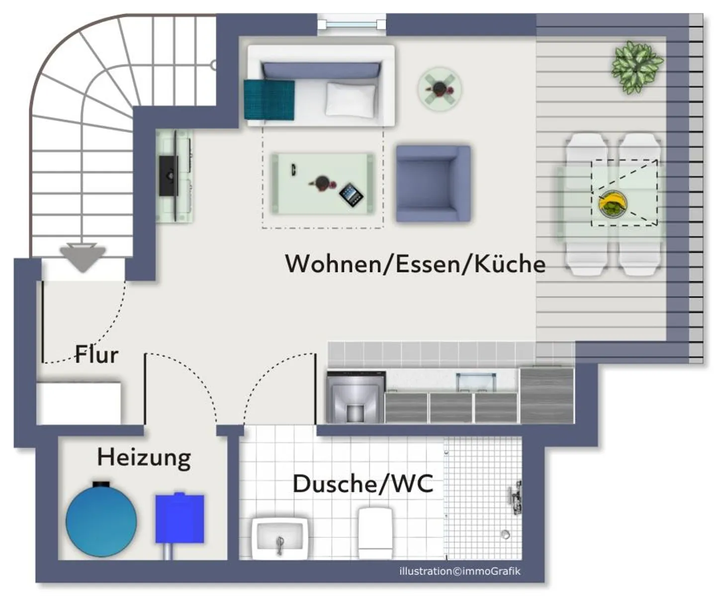 Appartamento con 2 camere situato nel cuore di Zofingen - Foto 6 di 6