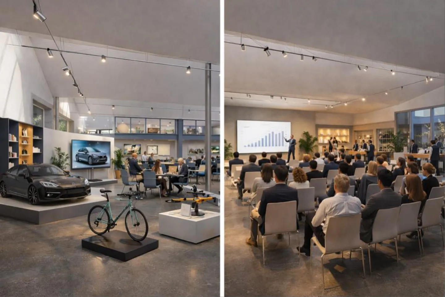 Spazio commerciale versatile con ampia hall a shed (340m²) e ufficio... - Foto 3 di 11