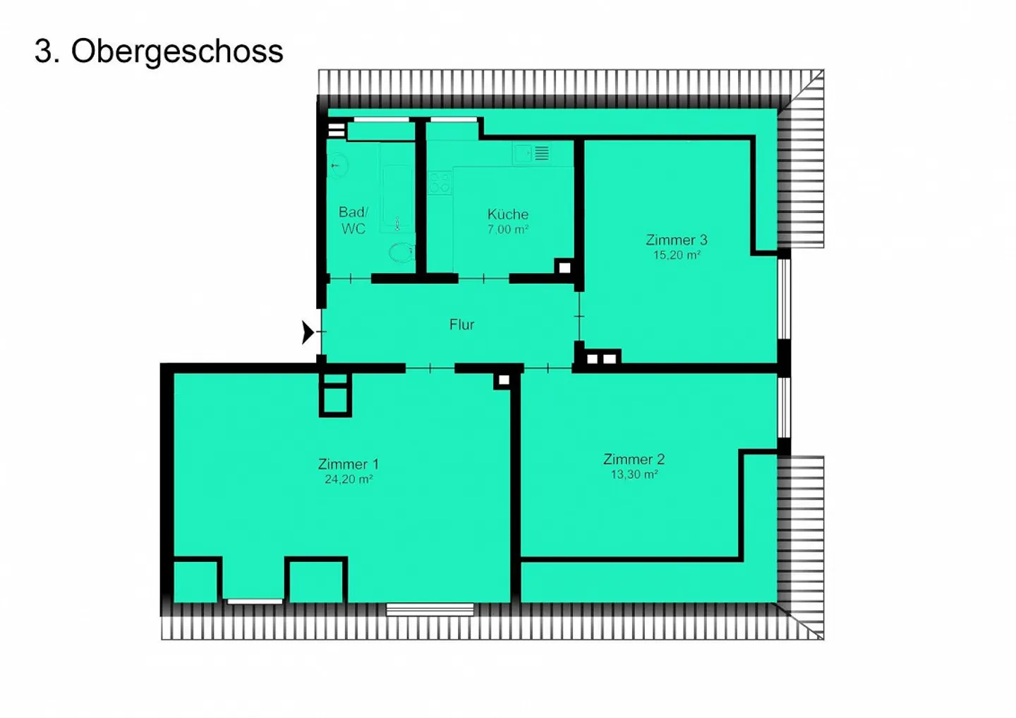 Quiet and bright 3-room apartment in the best location in District 7 - Photo 12 of 12