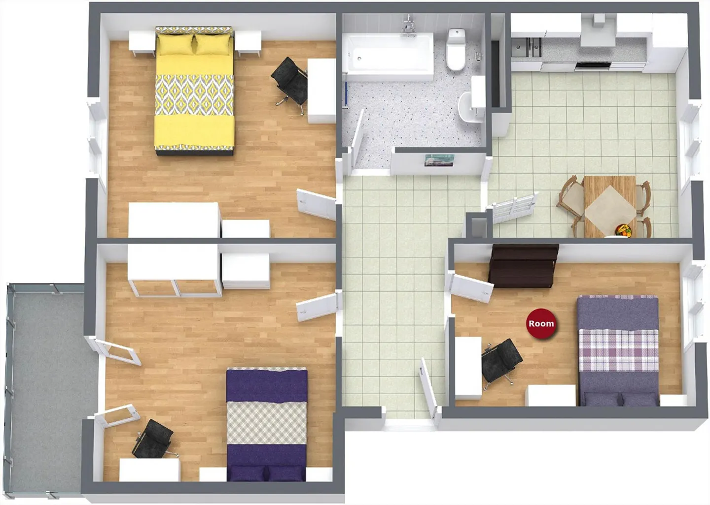 Chambre meublée dans un appartement modernisé dans un emplacement de choix - Photo 12 sur 12