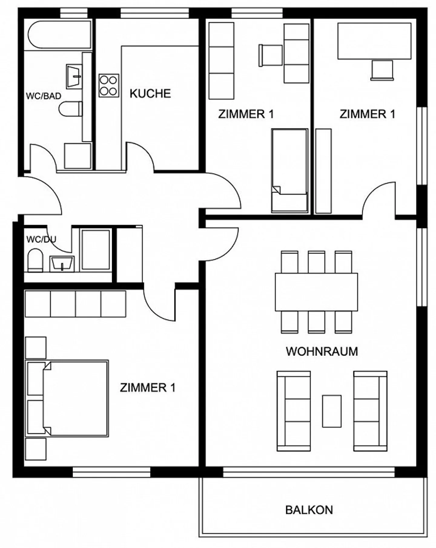 Appartamento 4.5 locali con grande balcone - Foto 5 di 5