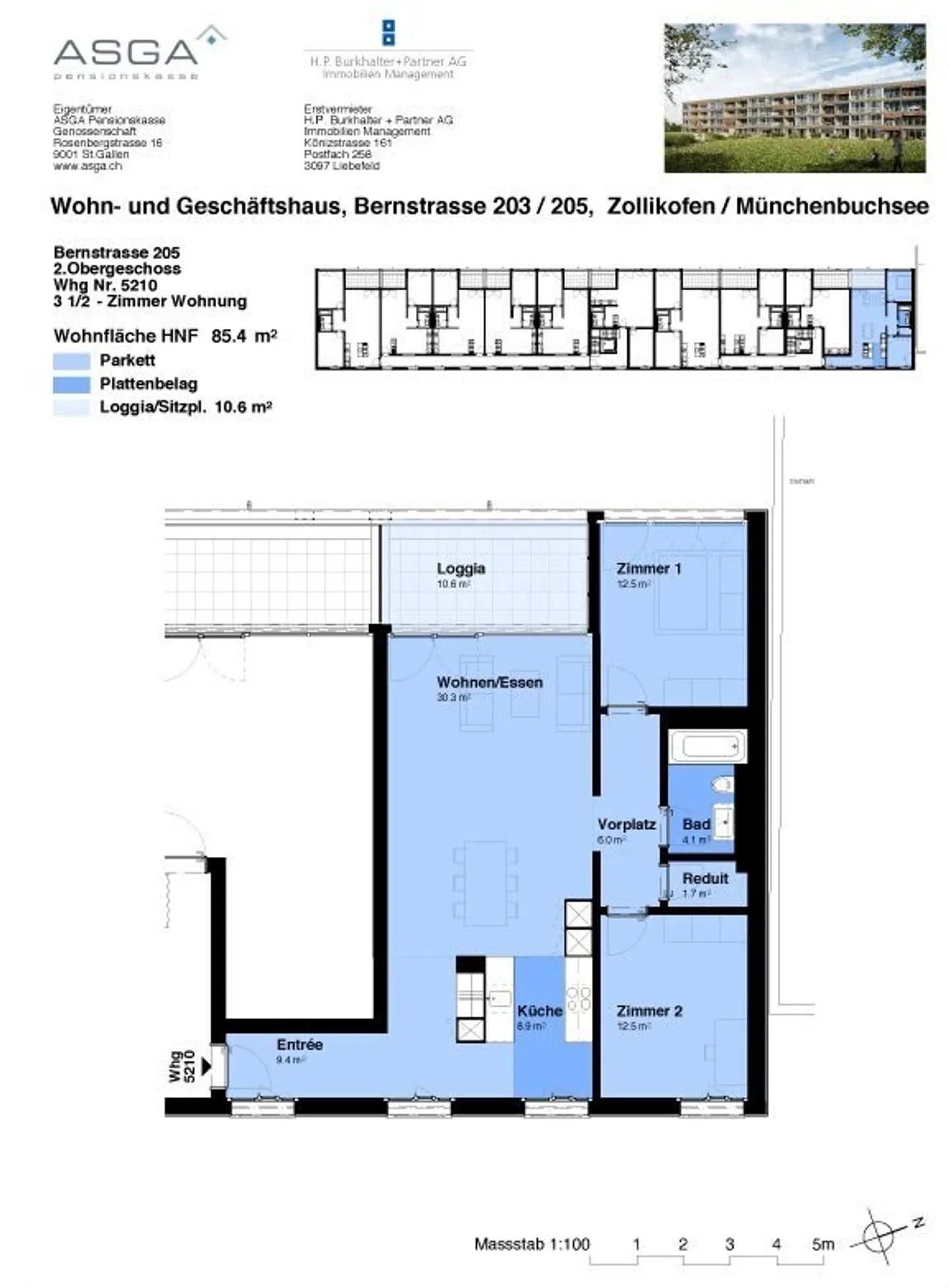 Charmante 3.5-Zimmerwohnung - Foto 8 von 8